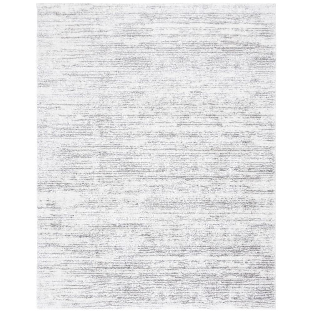 Jasmine Shag 9 ft. x 12 ft. Ivory/Gray Distressed Striped Area Rug price history on PriceWatchPro