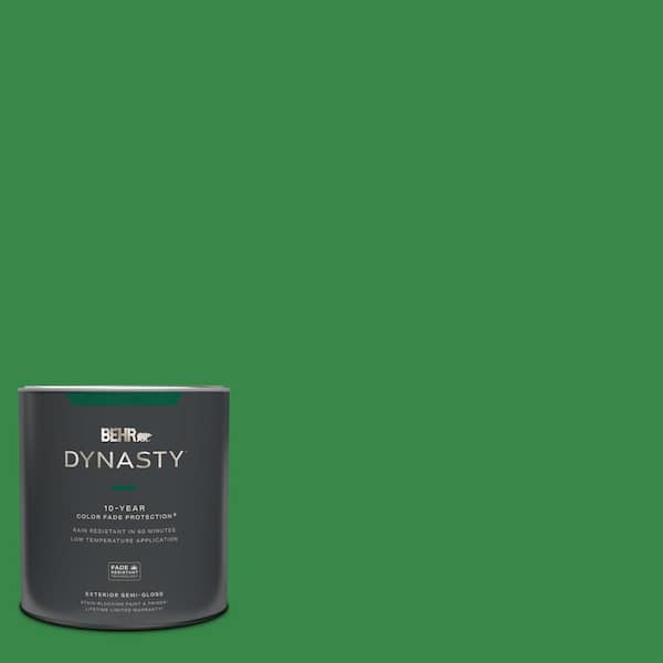 BEHR DYNASTY 1 qt. #P400-7 Paradise of Greenery Semi-Gloss Exterior Stain-Blocking Paint & Primer