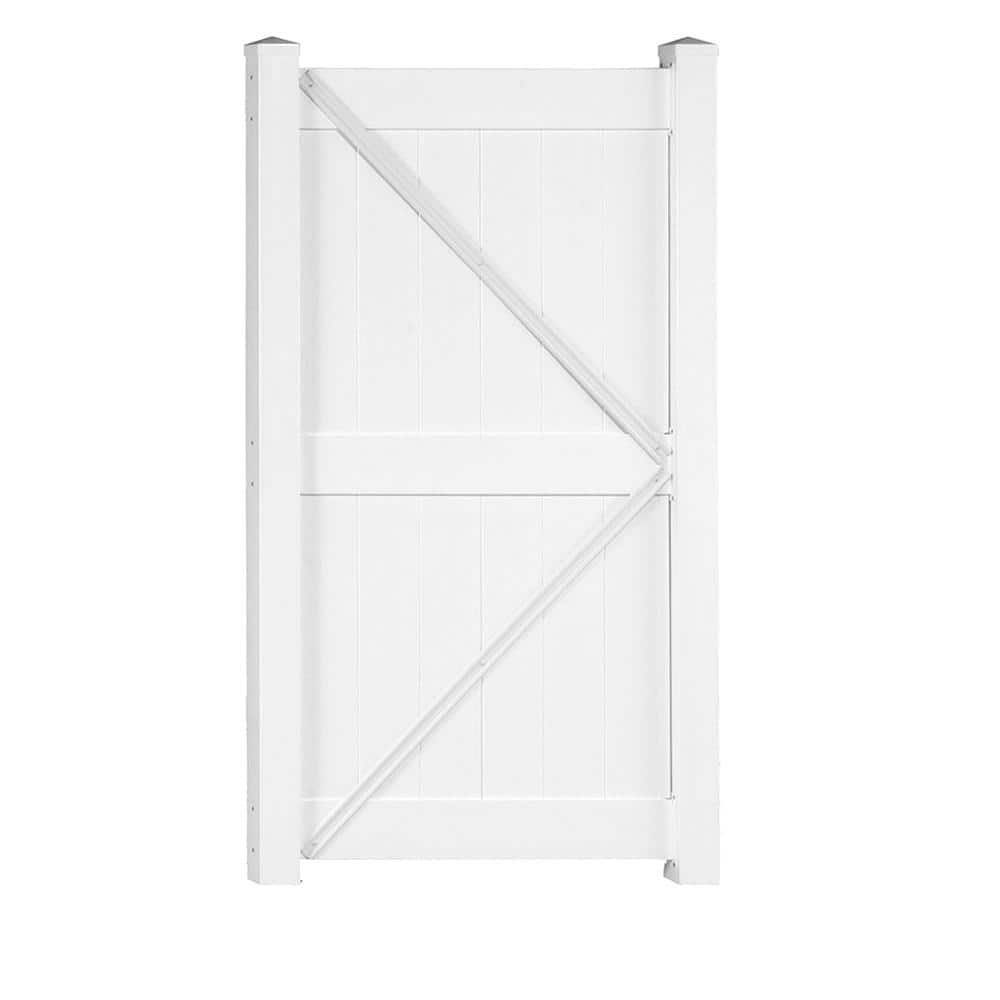 Augusta 3.7 ft. x 7 ft. White Vinyl Privacy Fence Gate Kit price history on PriceWatchPro
