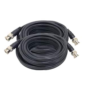 50 ft. 20 AWG/RG58 Coaxial BNC-Male to BNC-Male Black/Cable (2-Pack)