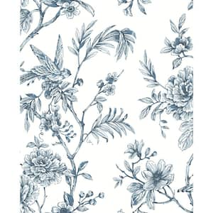 Jessamine Blue Floral Trail Blue Wallpaper Sample