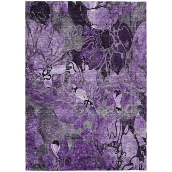 Chantille ACN558 Purple 8 ft. x 10 ft. Machine Washable Indoor/Outdoor Geometric Area Rug