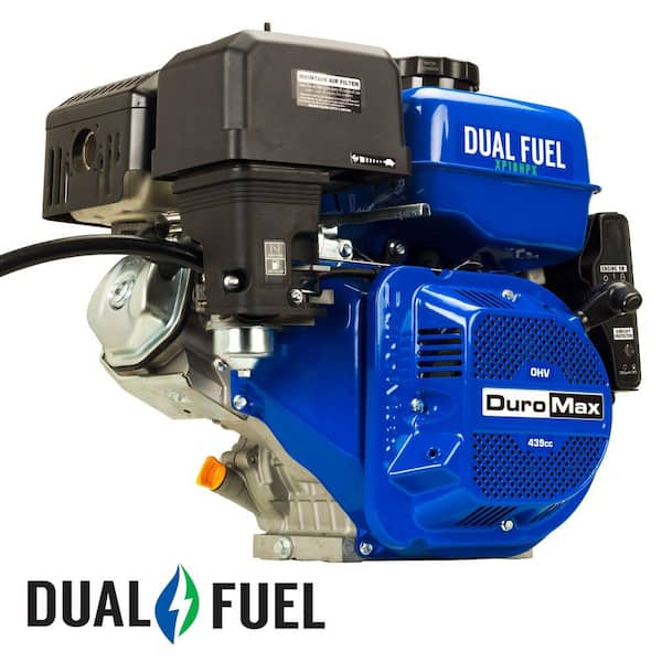 DUROMAX 439cc 1 in. Dual Fuel Gas Propane Multi-Purpose Horizontal