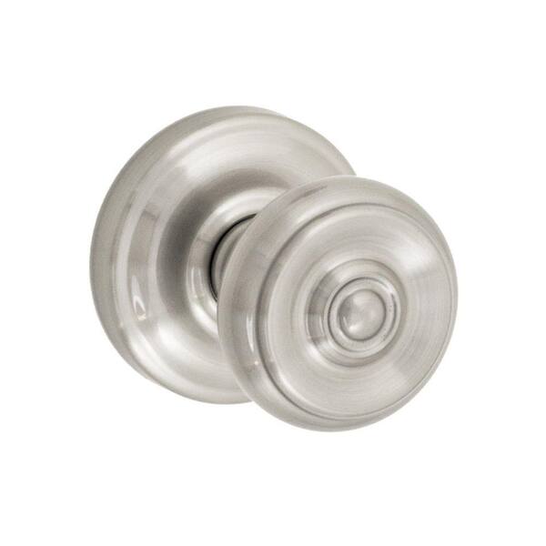 Fusion Solid Brass Brushed Nickel Cambridge Passage Knob with Ketme Rose