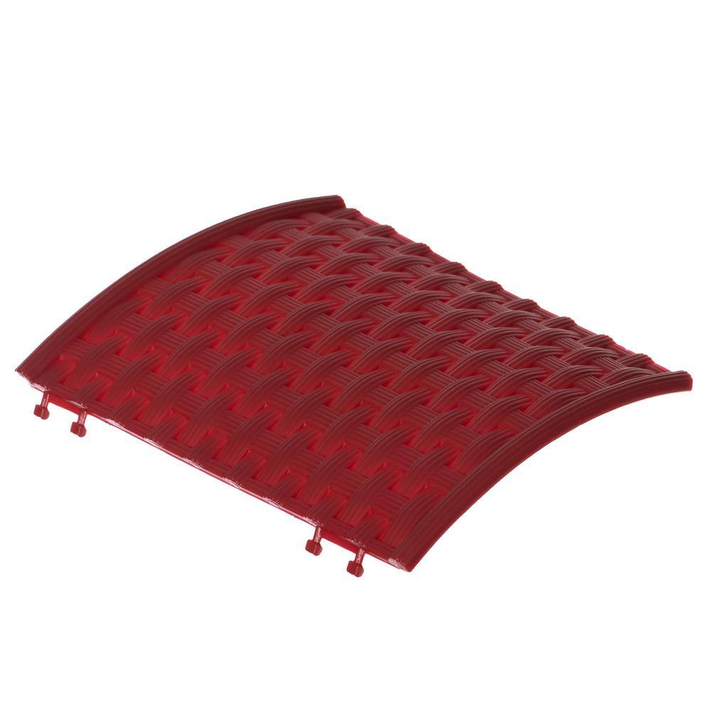 Large Red Rattan Christmas Tree Skirt