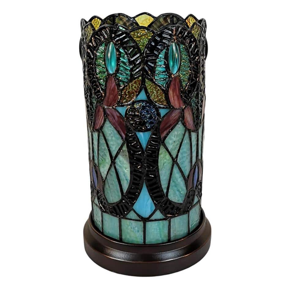 Tiffany Style Multicolor Stained Glass Accent Table Lamp