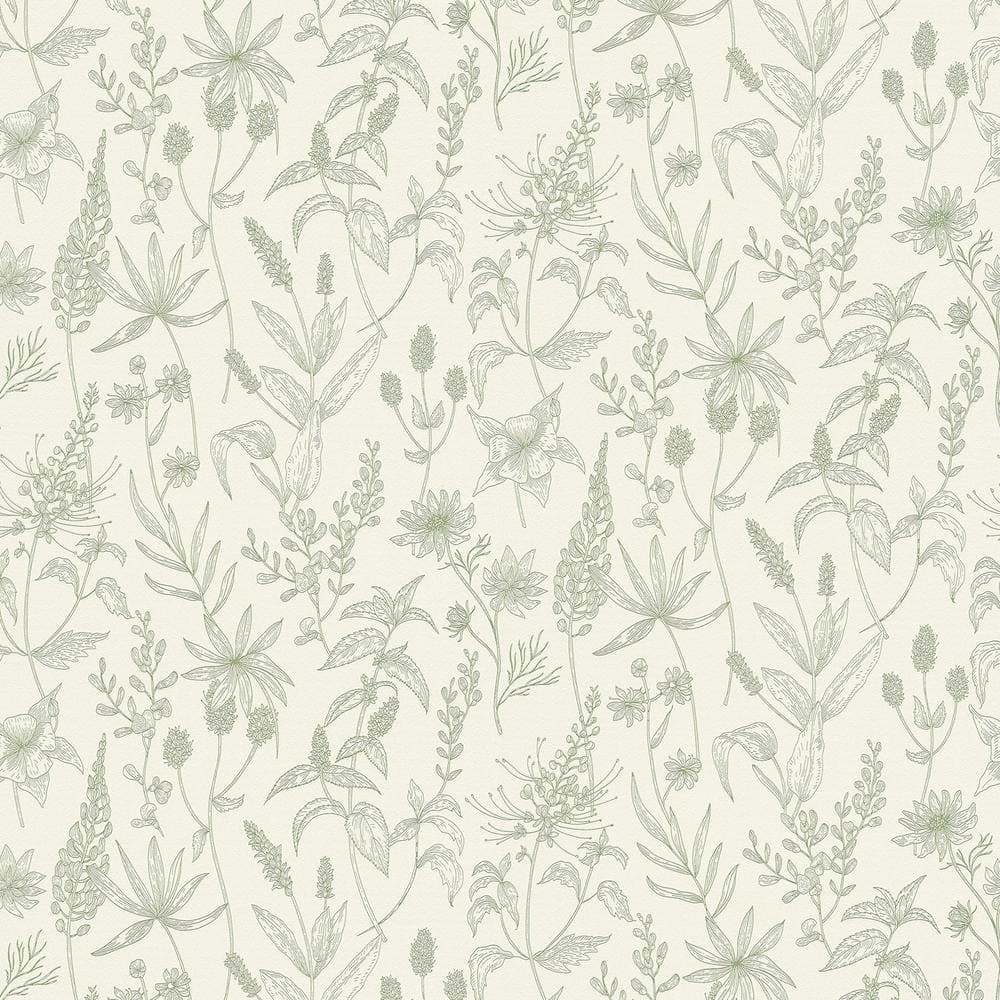 Advantage Nami Olive Floral Wallpaper