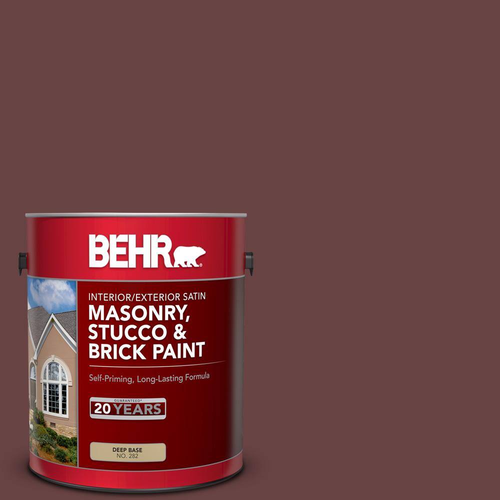 1 gal. #MQ1-14 Twinberry Satin Interior/Exterior Masonry, Stucco and Brick 