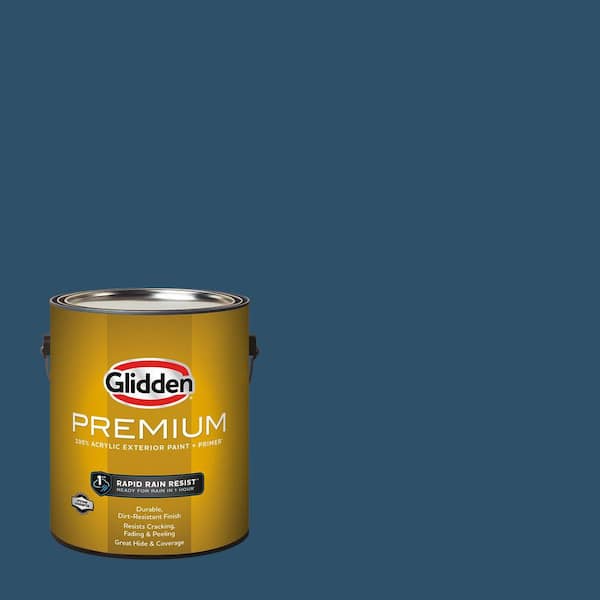 Glidden Premium 1 gal. Blue Oasis PPG1158-6 Flat Exterior Latex