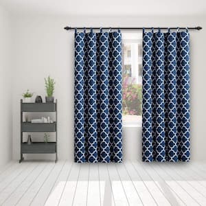 Blackout Outdoor Thermal Insulated Privacy Printed Geometric Double-Sided Curtains for Patio Porch 50x120 Inch, 1 Panel