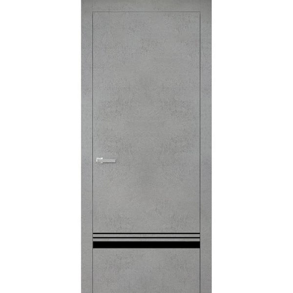 0012 32 in. x 80 in. Left-Hand/Inswing Solid Concrete Wood Single Prehung Interior Door with Hardware