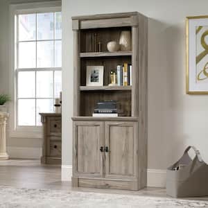 71.85 in. Split Oak Wood 5-shelf Standard Bookcase with Doors