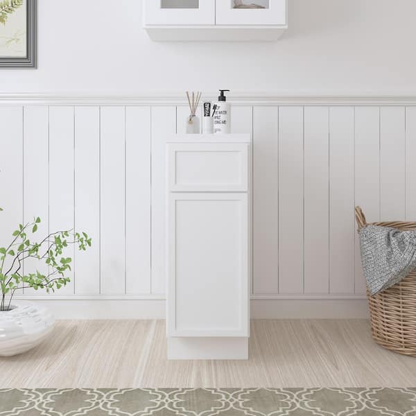 Vanity Art 12 in. W x 21 in. D x 32.5 in. H 1-Drawer Bath Vanity Cabinet Only in White