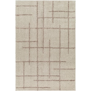 Maryland Shag Taupe/Brown Abstract 8 ft. x 10 ft. Indoor Area Rug