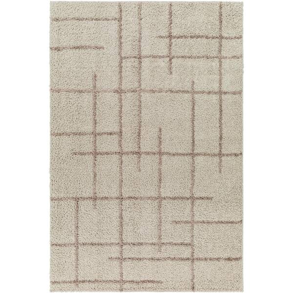 Livabliss Maryland Shag Taupe/Brown Abstract 8 ft. x 10 ft. Indoor Area Rug