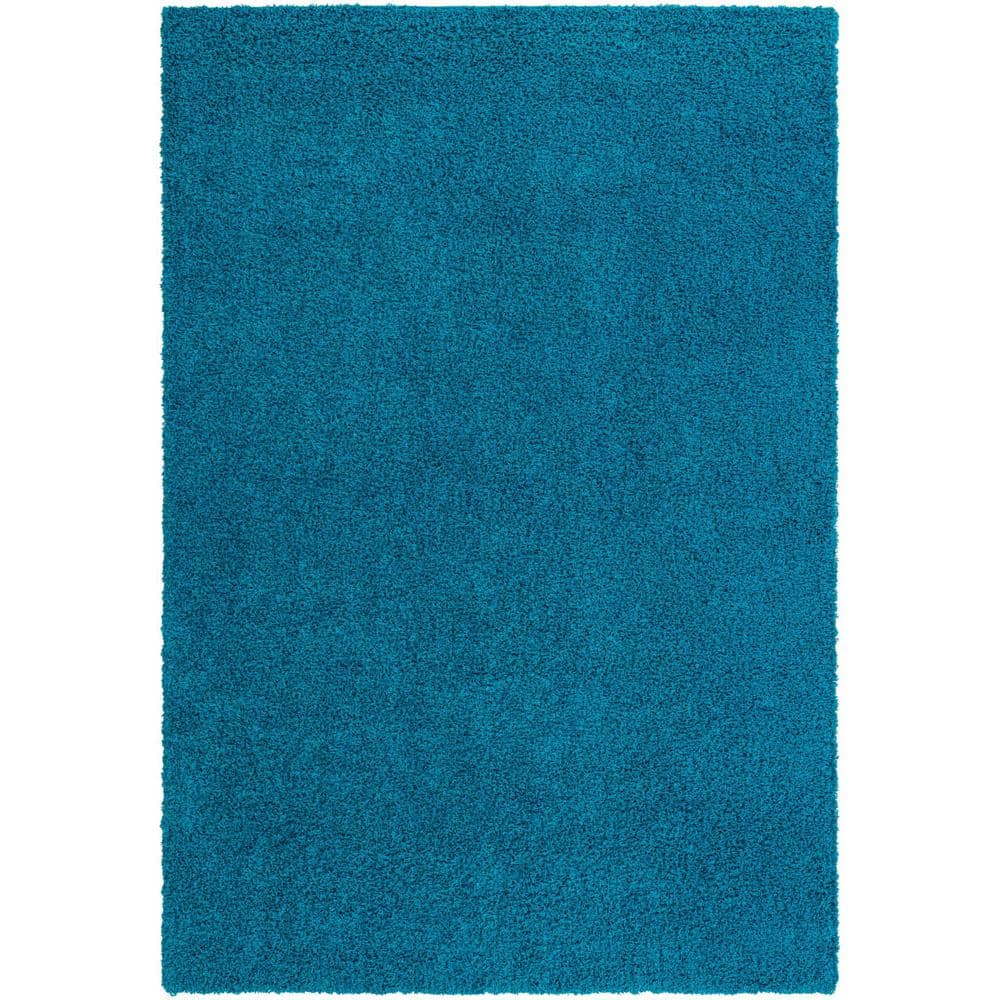 Solid Shag Turquoise 7 ft. x 10 ft. Area Rug price history on PriceWatchPro