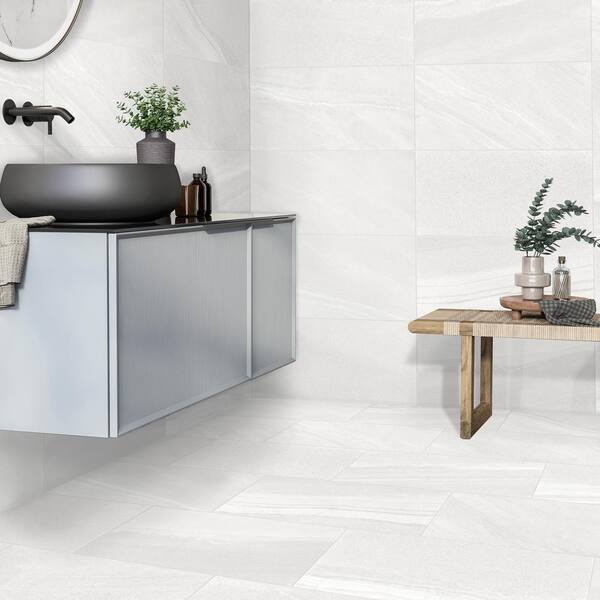 Seville White 12 in. x 24 in. Matte Porcelain Floor and Wall Tile (425.6 sq. ft./Pallet)