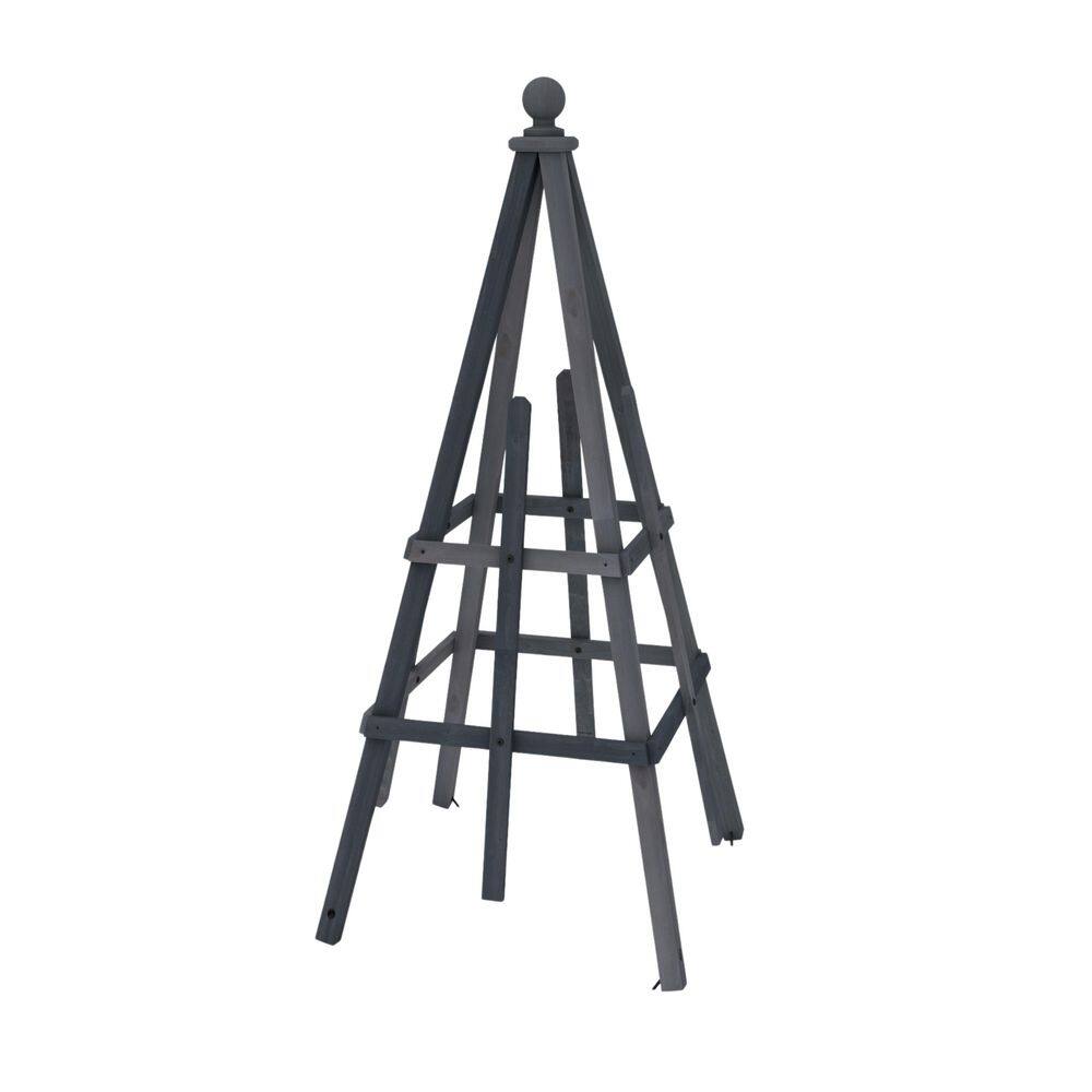 60 in. H Cedar Garden Obelisk Trellis, Charcoal price history on PriceWatchPro