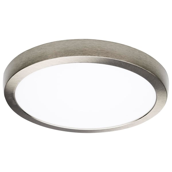 Blink Pro Plus 12 in. 19.5-Watt Brushed Nickel Color Selectable Integrated LED Flush Mount Surface Light 1350-1470 lumen