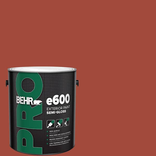 BEHR PRO 1 gal. #200D-7 Rodeo Red Semi-Gloss Exterior Paint