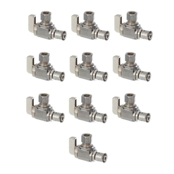Viega PureFlow 3/8 in. Press x 1/4 in. CTS Lithium Ion Stop Valve Angled (10-Pack)