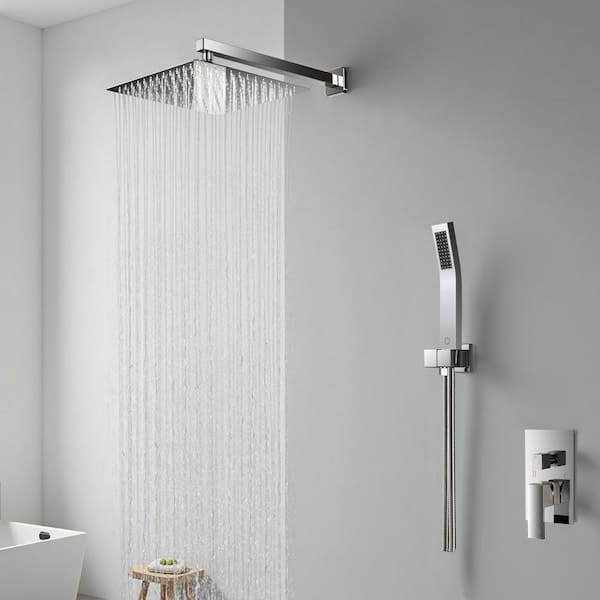 ANZA 10 in. 2-Jet High-Pressure Rainfall Bathroom Shower System in