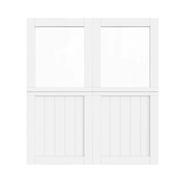 Kimberly Bay 80 in. H x 36 in. W 2-Panel Shaker White Solid Core