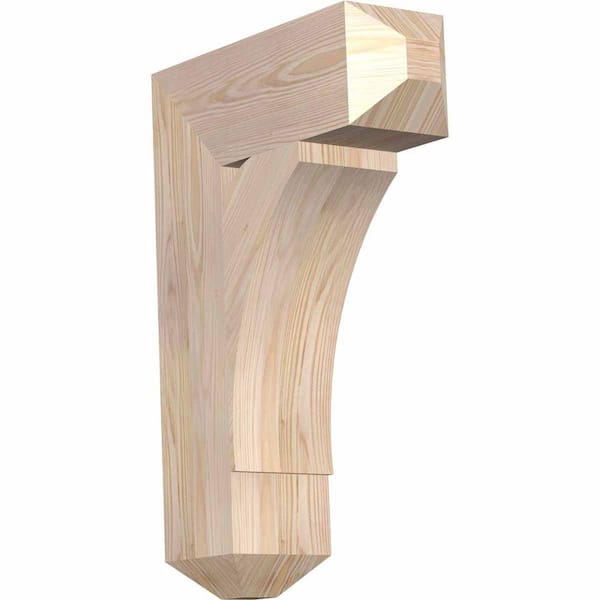 Ekena Millwork 5.5 in. x 26 in. x 18 in. Douglas Fir Thorton Craftsman Smooth Bracket