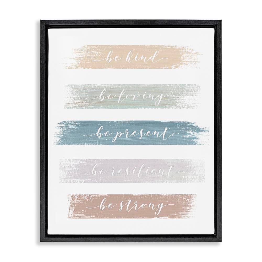 Be Strong Inspirational by GraffiTee Studios Black Floater Frame Graphic Art Print Typography 31 in. x 25 in. price history on PriceWatchPro