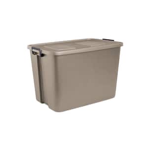 32 Gal. Storage Latch Tote with Stackable Lid, Hazelwood (4-Pack)