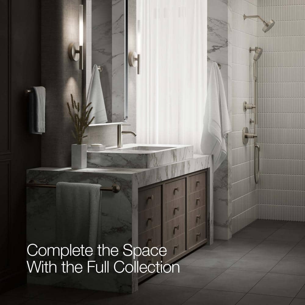 Components Brushed Nickel Single-Handle Low-Arc Bathroom Faucet