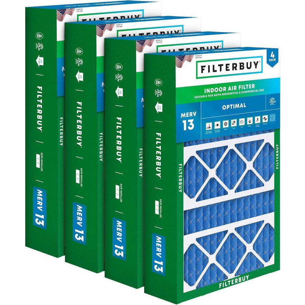 Filterbuy 15.75 in. x 27.63 in. x 3.5 in. MERV 13 (FPR 10) Health ...