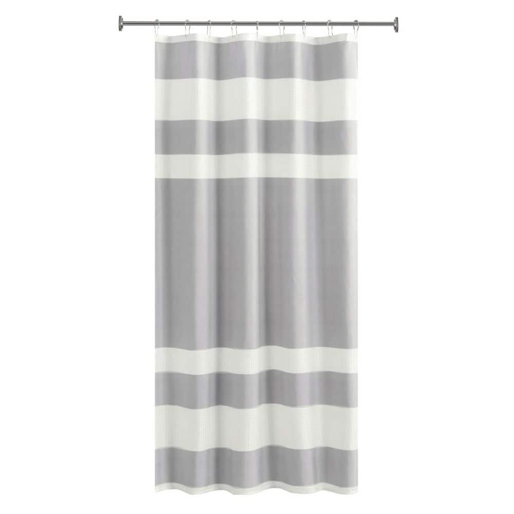 UPC 022164477870 product image for Spa Waffle 36 in. W x 72 in. L Polyester Shower Curtain with 3M Treatment in Gre | upcitemdb.com