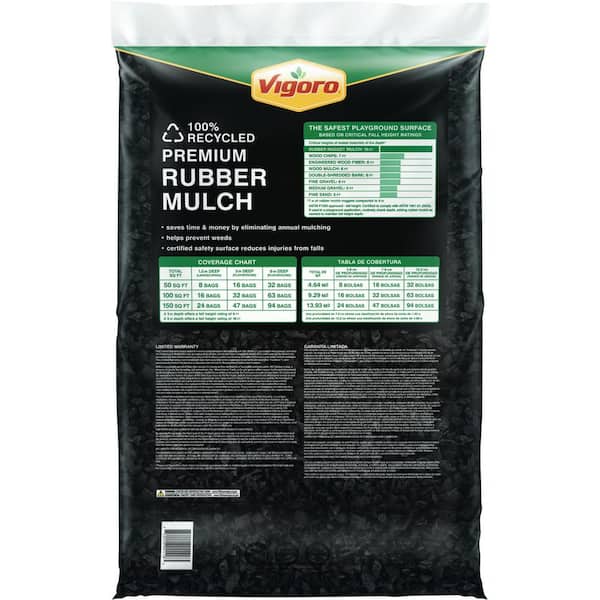 0.8 cu. ft. Espresso Black Bagged Rubber Mulch 0.8 cu. ft. Espresso Black Bagged Rubber Mulch