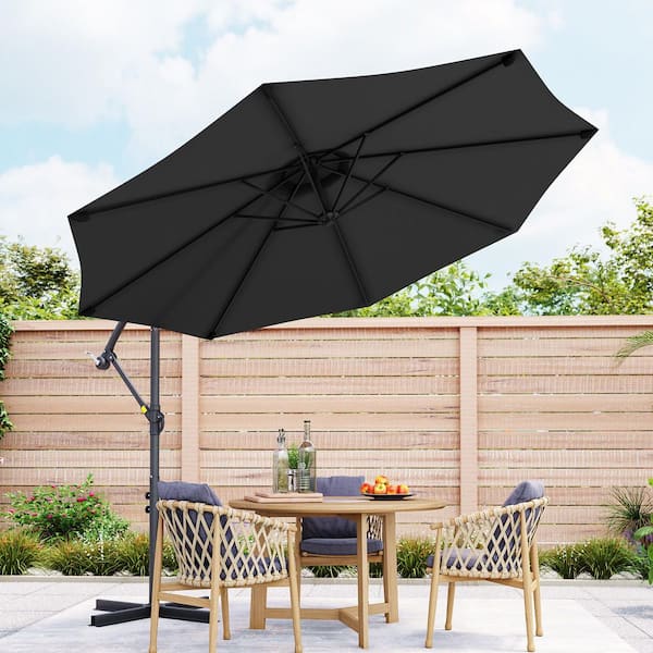 12 feet patio umbrellas 9X12ft Hydraulic Cantilever Patio Umbrellas in 4 Colors