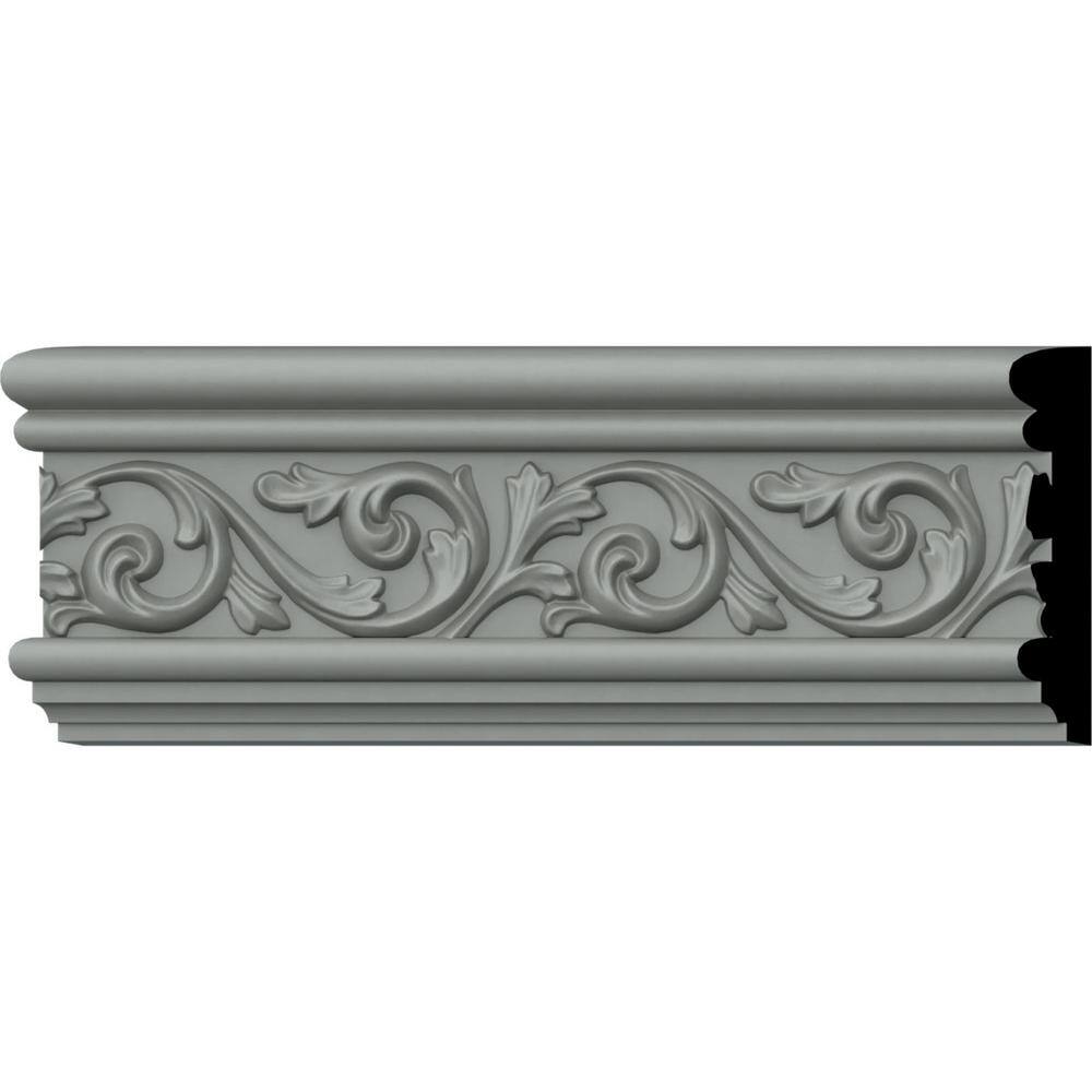 Gray Primed Urethane Geometric Chair Rail Moulding