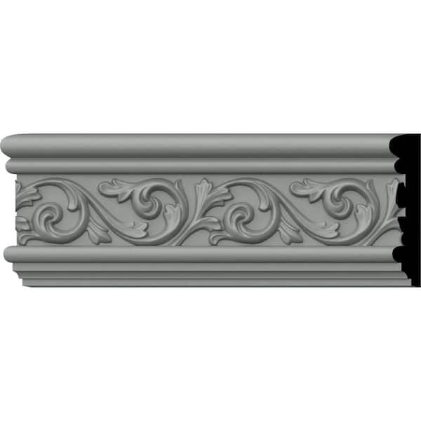 Ekena Millwork SAMPLE - 3/4 in. x 12 in. x 3-5/8 in. Urethane Antonio Chair Rail Moulding