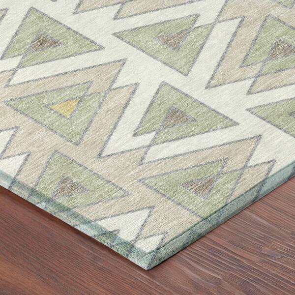 Chantille Machine Washable Indoor/Outdoor Abstract ACN2560 Ivory 8 ft. x 10 ft. Area Rug