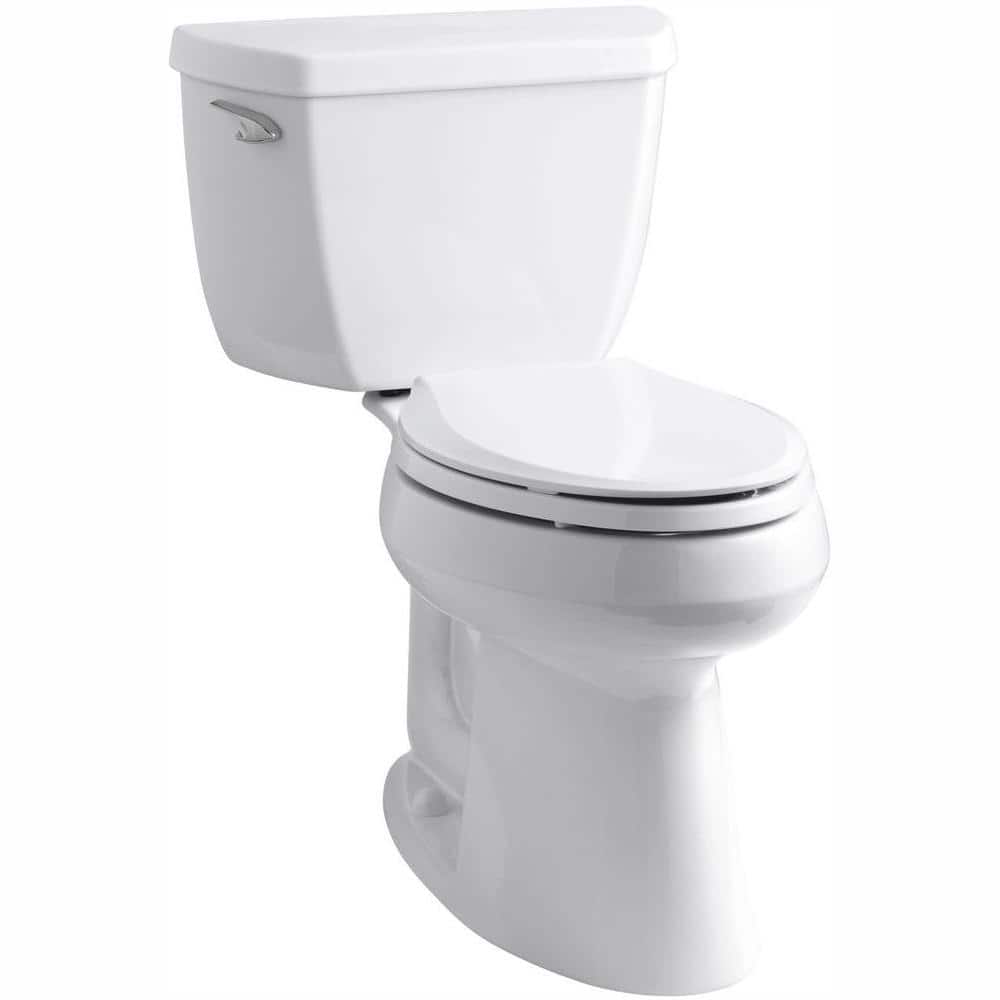 KOHLER Highline Black Elongated Chair Height 2-piece WaterSense Toilet  10-in Rough-In 1.28-GPF at