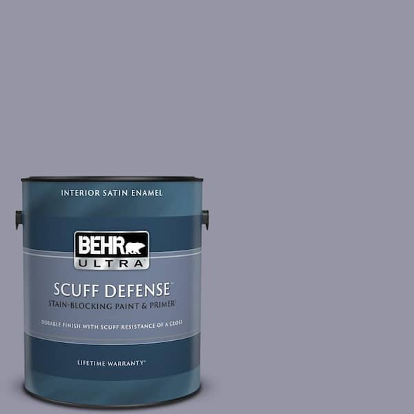 BEHR ULTRA 1 gal. #640F-5 Ash Violet Extra Durable Satin Enamel Interior Paint & Primer
