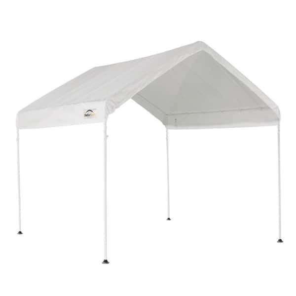 10 ft. W x 10 ft. H Max AP Compact, Fixed-Leg Canopy in White w/ Steel Frame, Best-in-Class Pipes, and Waterproof Fabric