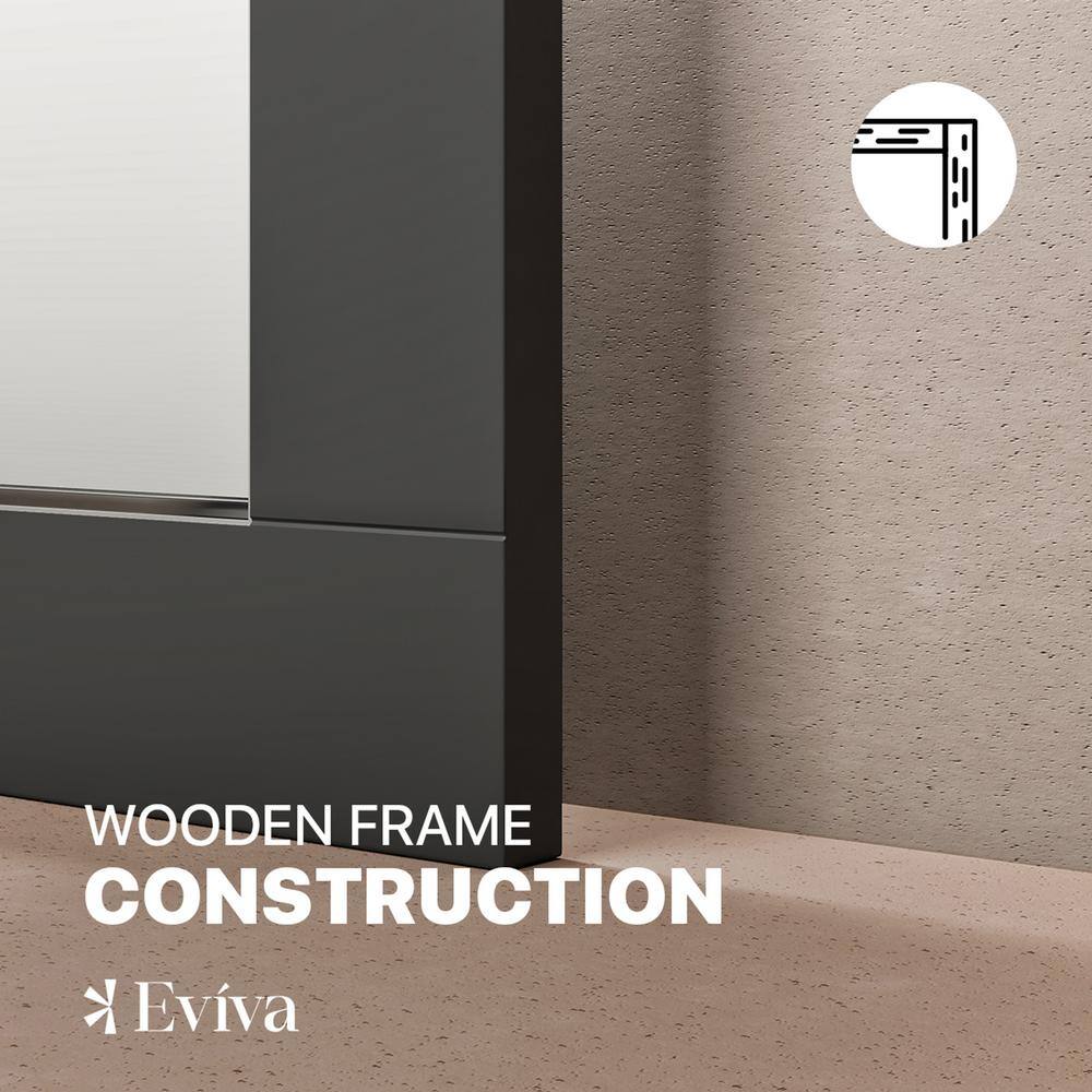 Aberdeen 36" Espresso Wood Framed Bathroom Vanity Mirror