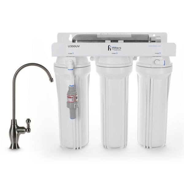IFILTER 4Stage UnderSink UV Reverse Osmosis Drinking Water Filtration System U300UV The Home