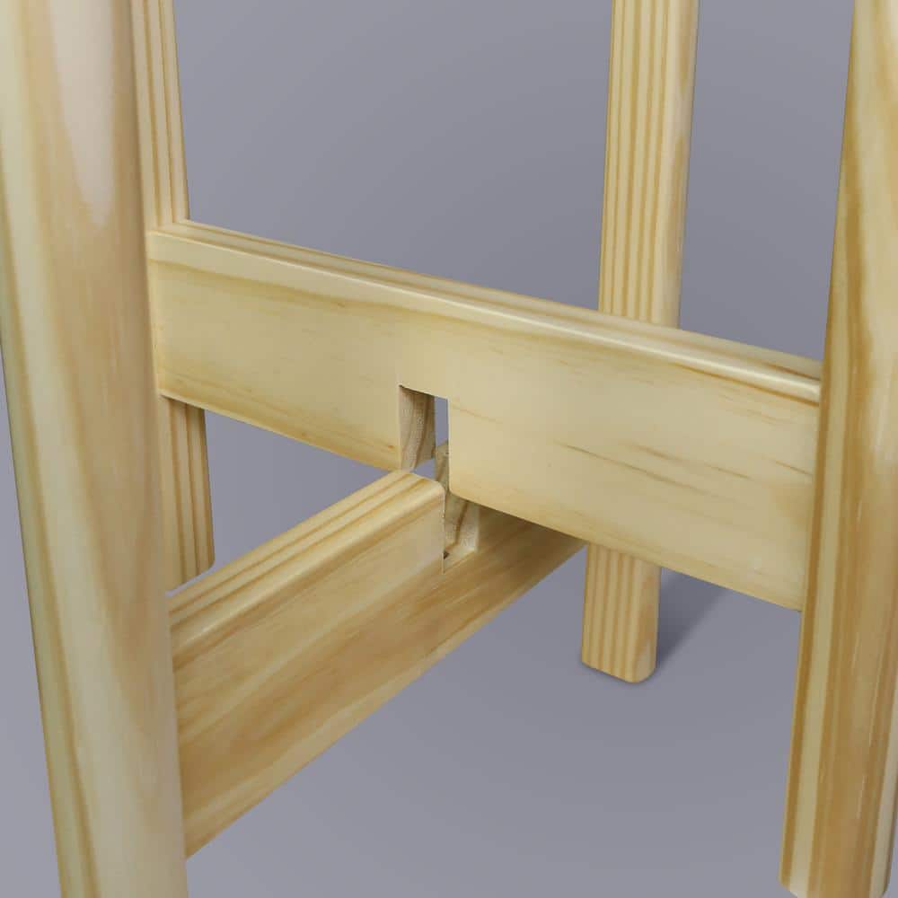 Natural Solid Wood Flippable Plant Display Stand, 10" W x 16" H