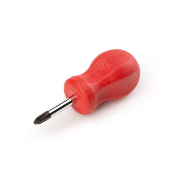 TEKTON Stubby #2 Phillips Hard-Handle Screwdriver (Chrome Blade)