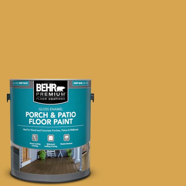 BEHR PREMIUM 1 gal. #M290-6 Plantain Chips Gloss Enamel Interior/Exterior Porch and Patio Floor Paint