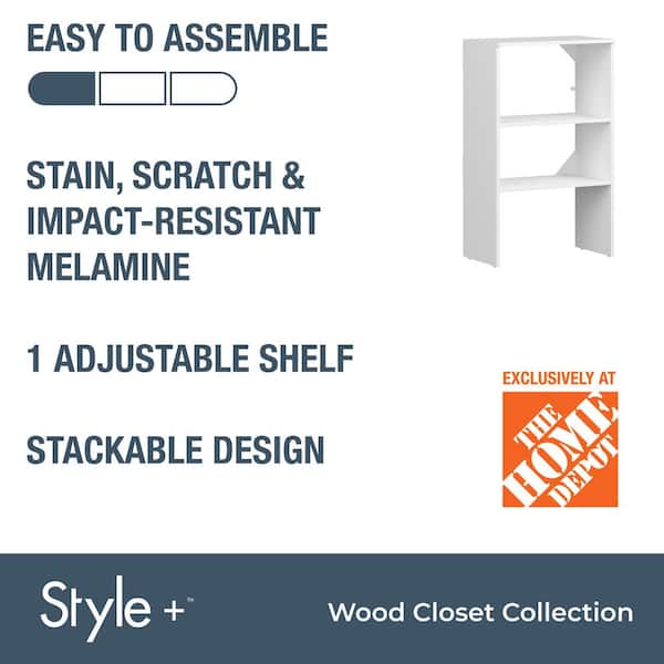 Style+ 25 in. W White Stackable Base Unit