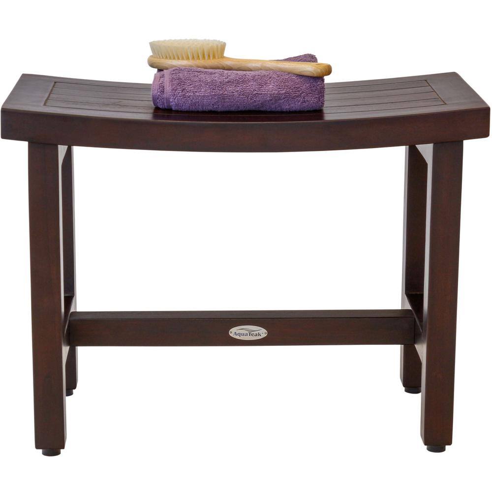 Sumba Lotus 24'' Dark Teak Spa Shower Bench