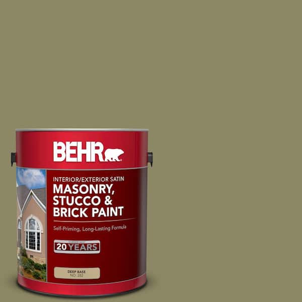 BEHR 1 gal. #PPU9-23 Oregano Spice Satin Interior/Exterior Masonry, Stucco and Brick Paint