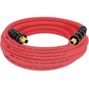 ULR 3/8 in. ID x 25 ft. (1/4 in. MNPT) Ultra-Lightweight Durable Rubber Air Hose for Extreme Environments
